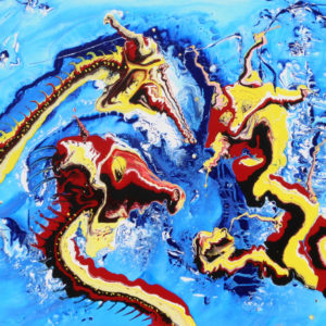 Artwork by Ingolf Kühn Communication Art-No 11089 acrylic on dibond 285x150 2018