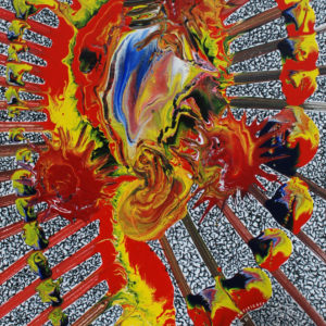 Artwork by Ingolf Kühn Birds of Paradise Flower Art-No 11069 acrylic on canvas 70x100 2018