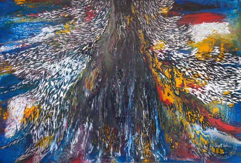 Artwork by Ingolf Kühn Glacier Art-No 11006 acrylic on dibond 305x205 2018