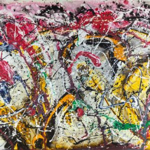 Artwork by Ingolf Kühn Galaxy Art-No 11007 acrylic on dibond 305x150 2018