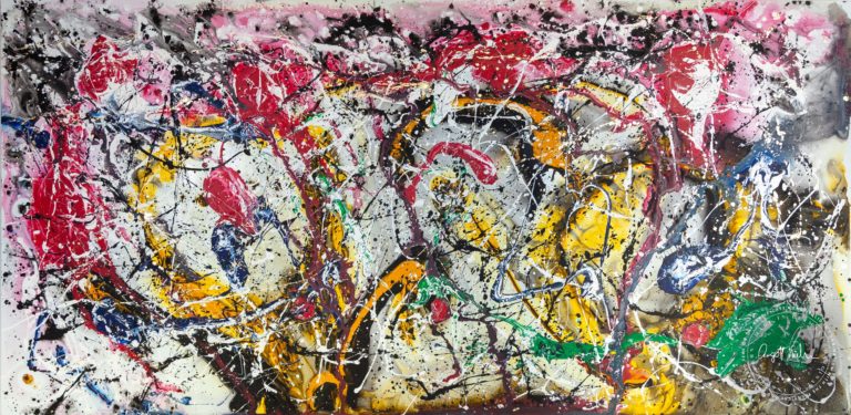 Artwork by Ingolf Kühn Galaxy Art-No 11007 acrylic on dibond 305x150 2018