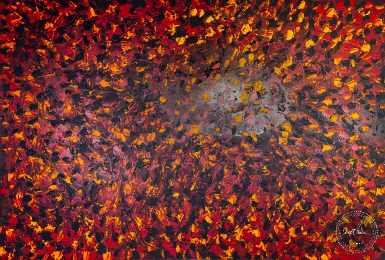 Artwork by Ingolf Kühn Inferno Art-No 11008 acrylic on dibond 305x205 2018