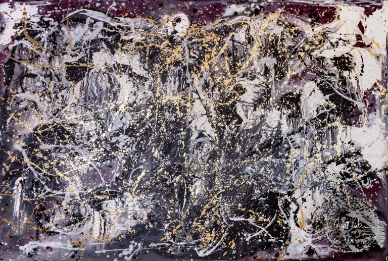 Artwork by Ingolf Kühn Golden Dreams Art-No 11003 acrylic on dibond 305x205 2018