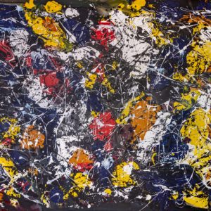 Artwork by Ingolf Kühn Flight of the Yellow Jacket Art-No 11009 acrylic on dibond 305x205 2018