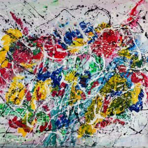 Artwork by Ingolf Kühn Flower Bouquet Art-No 11012 acrylic on dibond 205x150 2018