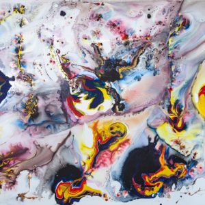 Artwork by Ingolf Kühn Peaceful Beginning Art-No 11013 acrylic on dibond 305x150 2018