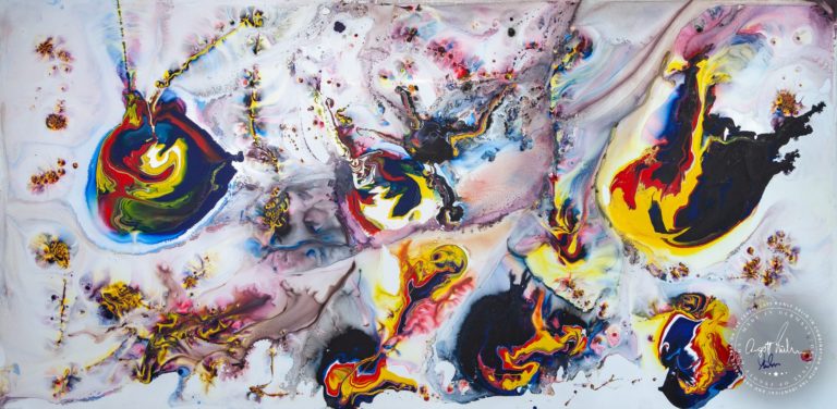 Artwork by Ingolf Kühn Peaceful Beginning Art-No 11013 acrylic on dibond 305x150 2018