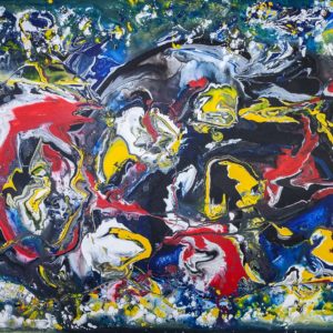 Artwork by Ingolf Forest Blooming Art-No 11086 acrylic on dibond 315 cm x 150 cm 2018