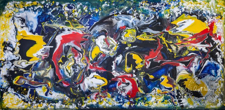 Artwork by Ingolf Forest Blooming Art-No 11086 acrylic on dibond 315 cm x 150 cm 2018