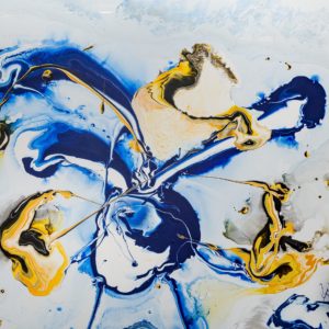 Artwork by Ingolf Kühn Sea Treasure Art-No 11018 acrylic on dibond 120x90 2018