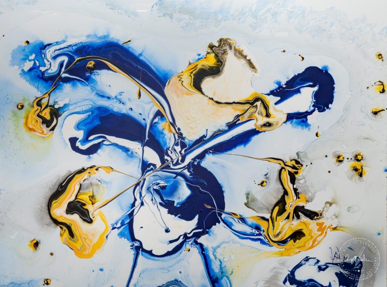 Artwork by Ingolf Kühn Sea Treasure Art-No 11018 acrylic on dibond 120x90 2018