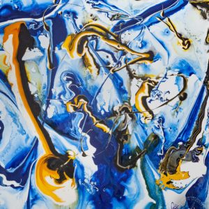 Artwork by Ingolf Kühn Diving Deep Art-No 11019 acrylic on dibond 110x130 2018