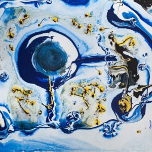 Artwork by Ingolf Kühn Underwater Floor Art-No 11020 acrylic on dibond 130x90 2018