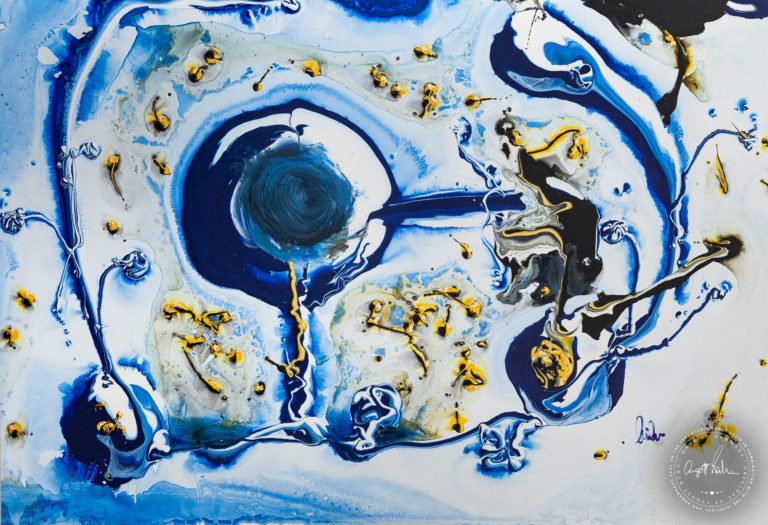 Artwork by Ingolf Kühn Underwater Floor Art-No 11020 acrylic on dibond 130x90 2018