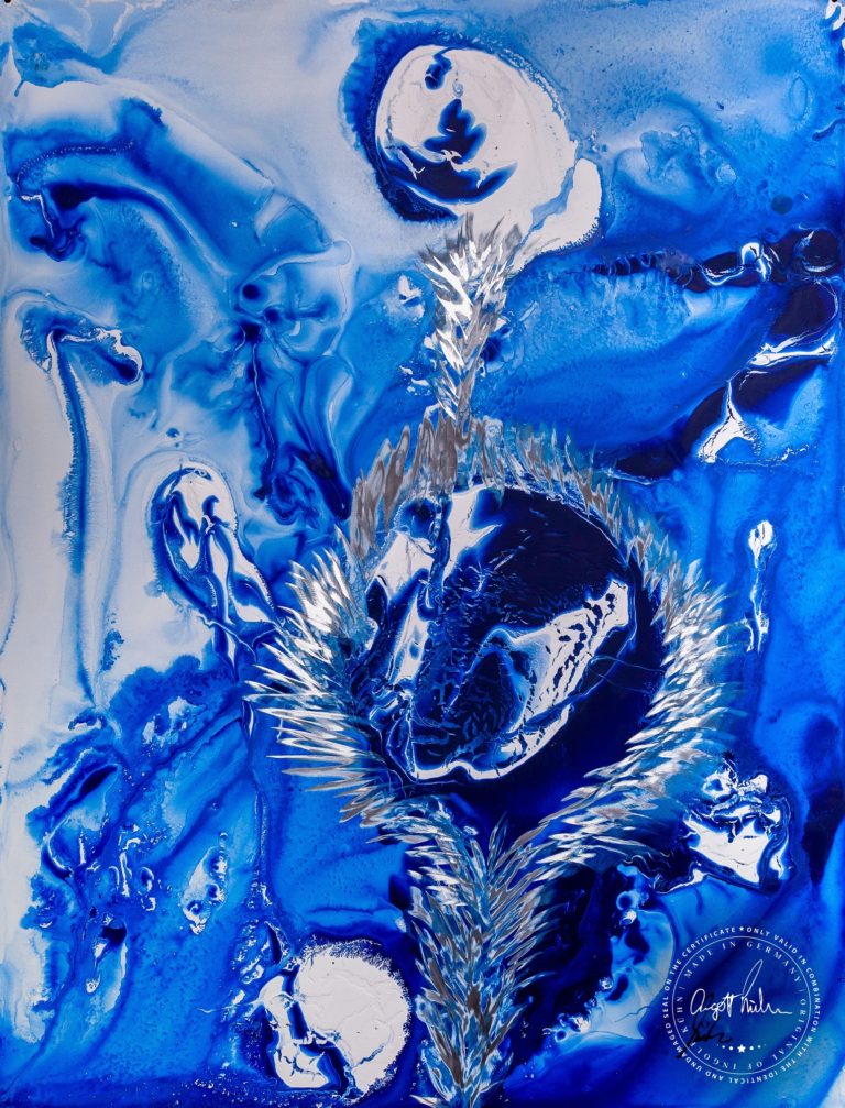 Artwork by Ingolf Kühn Ice Garden Art-No 11031 acrylic on dibond 79x104 2018