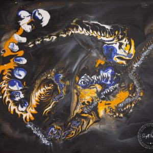 Artwork by Ingolf Kühn Mirror World Art-No 11040 acrylic on dibond 125x105 2018