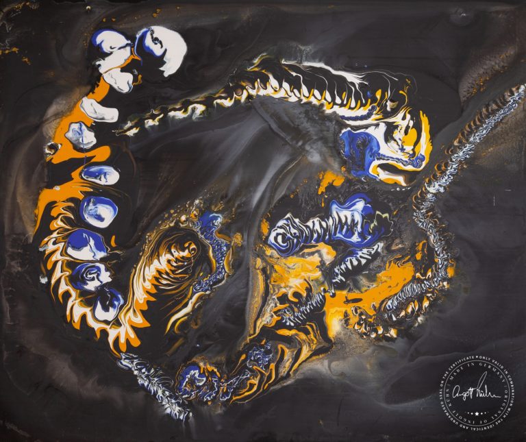 Artwork by Ingolf Kühn Mirror World Art-No 11040 acrylic on dibond 125x105 2018