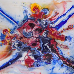 Artwork by Ingolf Kühn Island in a Lake Art-No 11041 acrylic on dibond 125x105 2018