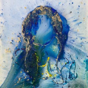 Artwork by Ingolf Kühn Blue Wave Art-No 11044 acrylic on canvas 100x80 2012