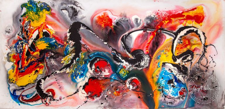 Artwork by Ingolf Kühn Enjoyment of Life - the Masterpiece Art-No 11045 acrylic on dibond 300x150 2012