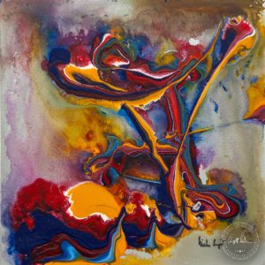 Artwork by Ingolf Kühn Joy of Flamenco 30x30 acrylic on dibond 2018