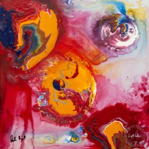 Artwork by Ingolf Kühn Fruit Sorbet Art-No 11056 acrylic on dibond 30x30 2018