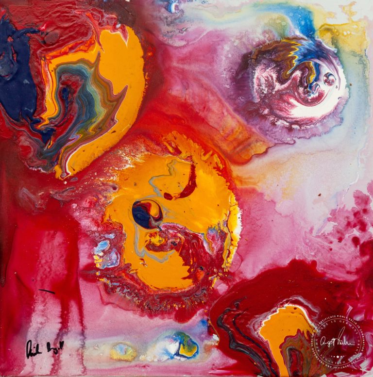 Artwork by Ingolf Kühn Fruit Sorbet Art-No 11056 acrylic on dibond 30x30 2018