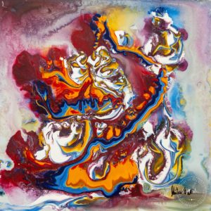 Artwork by Ingolf Kühn Cream Cake Art-No 11057 acrylic on dibond 30x30 2018