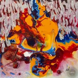 Artwork by Ingolf Kühn Dragon Rest Art-No 11060 acrylic on dibond 30x30 2018