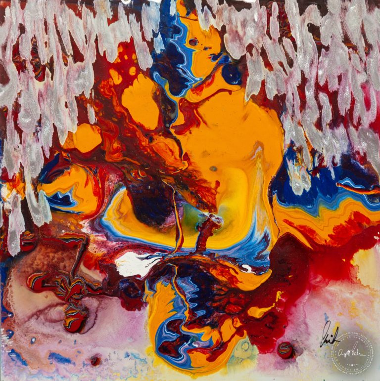 Artwork by Ingolf Kühn Dragon Rest Art-No 11060 acrylic on dibond 30x30 2018