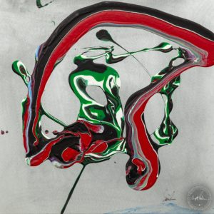 Artwork by Ingolf Kühn Taste of Melon Art-No 11061 acrylic on dibond 30x30 2018