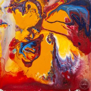 Artwork by Ingolf Kühn Birth of Art Art-No 11064 acrylic on dibond 30x30 2018