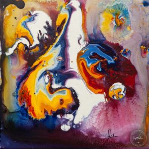 Artwork by Ingolf Kühn Walk in the Park Art-No 11069 acrylic on dibond 30x30 2019