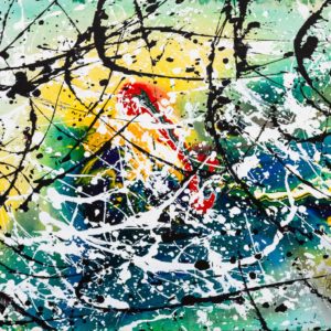 Artwork by Ingolf Three Things II Art-No 11076 acrylic on dibond 70 cm x 50 cm cm 2019