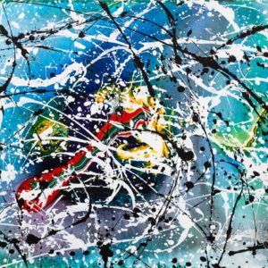 Artwork by Ingolf Three Things III Art-No 11075 acrylic on dibond 70 cm x 50 cm 2019