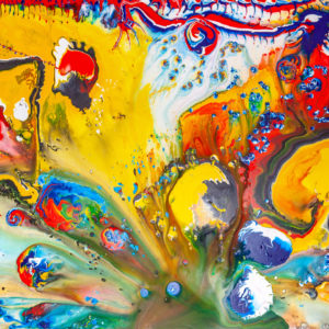 Artwork by Ingolf Kühn Metamorphosis Art-No 11079 acrylic on dibond 285x150 2014